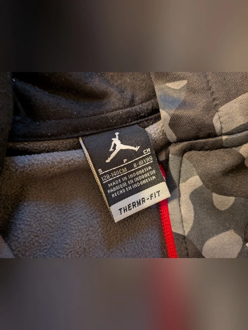 Nike Air Jordan Therma Fit Full Zip Hooded Jacket Boys Small 8-10 Yrs